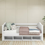 BRIX CC WC : Kids Beds Twin Daybed with Cubbies, Curve, White