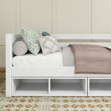 BRIX CC WP : Daybed Twin Daybed with Cubbies, Panel, White