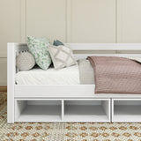 BRIX CC WS : Kids Beds Twin Daybed with Cubbies, Slat, White