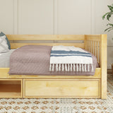 BRIX CD NS : Kids Beds Twin Daybed with Dresser and Cubbie, Slat, Natural