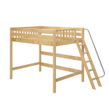 CHUNKY XL NS : Standard Loft Beds Full XL High Loft Bed with Angled Ladder on End, Slat, Natural