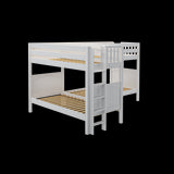 CRUX 1 WP : Multiple Bunk Beds Twin Medium Corner Bunk with Straight Ladders on Ends, Panel, White
