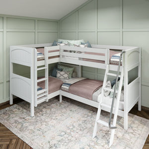 CRUX NS : Multiple Bunk Beds Twin Medium Corner Bunk Bed, Slat, Natural