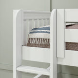 CRUX WS : Multiple Bunk Beds Twin Medium Corner Bunk Bed, Slat, White