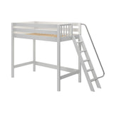 DUNK WP : Standard Loft Beds Twin High Loft Bed, Panel, White