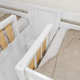 EXCELLENT MWS : Quad Bunk Modern Twin High Quadruple Bunk Bed with Stairs