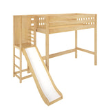 FILIOCUS NS : Play Loft Beds Twin High Loft Bed with Slide Platform, Slat, Natural