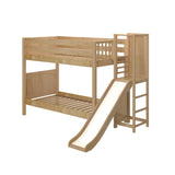 GAP NP : Play Bunk Beds Twin Medium Bunk Bed with Slide Platform, Panel, Natural