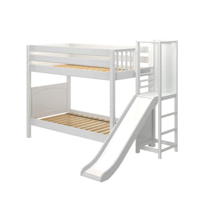 GAP NS : Play Bunk Beds Twin Medium Bunk Bed with Slide Platform, Slat, Natural