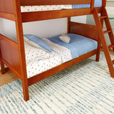 GOTIT CP : Classic Bunk Beds Twin Medium Bunk Bed with Angled Ladder on Front, Panel, Chestnut