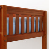 GOTIT CS : Classic Bunk Beds Twin Medium Bunk Bed with Angled Ladder on Front, Slat, Chestnut
