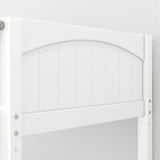 GOTIT WP : Classic Bunk Beds Twin Medium Bunk Bed with Angled Ladder on Front, Panel, White