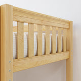GRAND2 XL NS : Storage & Study Loft Beds Full XL High Loft Bed with Straight Ladder + Desk, Slat, Natural