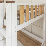 GRAND MWS : Loft Bed Modern Full High Loft Bed with Straight Ladder on Front