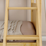 HAPPY NP : Play Bunk Beds Twin Medium Bunk Bed with Slide, Panel, Natural