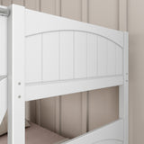 HAPPY WP : Play Bunk Beds Twin Medium Bunk Bed with Slide, Panel, White