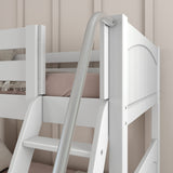 HAPPY WP : Play Bunk Beds Twin Medium Bunk Bed with Slide, Panel, White