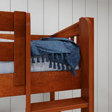 HIGHTIDE XL CS : Corner Loft Beds High Corner Loft Bed - Queen + Twin XL, Slat, Chestnut