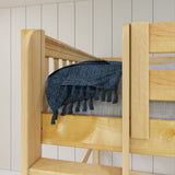 HIGHTIDE XL NS : Corner Loft Beds High Corner Loft Bed - Queen + Twin XL, Slat, Natural