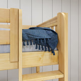 HIGHTIDE XL NS : Corner Loft Beds High Corner Loft Bed - Queen + Twin XL, Slat, Natural