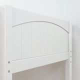 JIBJAB1 WP : Storage & Study Loft Beds Twin High Loft Bed with Straight Ladder + Desk, Panel, White
