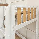 JIBJAB MWS : Loft Bed Modern Twin High Loft Bed with Straight Ladder on Front