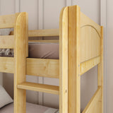 JOLLY NP : Play Bunk Beds Twin Medium Bunk Bed with Slide and Straight Ladder on Front, Panel, Natural