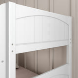 JOLLY WP : Play Bunk Beds Twin Medium Bunk Bed with Slide and Straight Ladder on Front, Panel, White