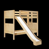 JOLLY XL 1 NP : Play Bunk Beds Twin XL Medium Bunk Bed with Slide, Panel, Natural