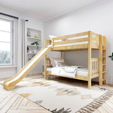 JOLLY XL 1 NS : Play Bunk Beds Twin XL Medium Bunk Bed with Slide, Slat, Natural