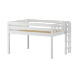 KIT XL WP : Standard Loft Beds Full XL Low Loft Bed with Straight Ladder on End, Panel, White
