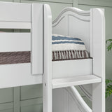 QUATTRO XL WC : Multiple Bunk Beds Twin XL High Corner Bunk Bed, Curve, White