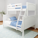 SLANT WP : Staggered Bunk Beds High Twin over Full Bunk Bed, Panel, White
