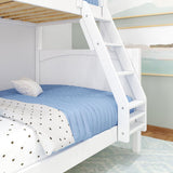 SLANT WP : Staggered Bunk Beds High Twin over Full Bunk Bed, Panel, White