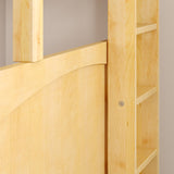 SLICK 1 NP : Play Bunk Beds Twin over Full Medium Bunk Bed with Slide and Straight Ladder on End, Natural, Panel