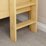 SLICK 1 NP : Play Bunk Beds Twin over Full Medium Bunk Bed with Slide and Straight Ladder on End, Natural, Panel