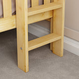 SLICK 1 NS : Play Bunk Beds Twin over Full Medium Bunk Bed with Slide and Straight Ladder on End, Slat, Natural