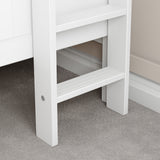 SLICK 1 WP : Play Bunk Beds Twin over Full Medium Bunk Bed with Slide and Straight Ladder on End, White, Panel