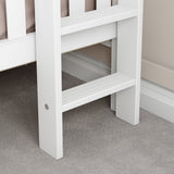 SLICK 1 WS : Play Bunk Beds Twin over Full Medium Bunk Bed with Slide and Straight Ladder on End, Slat, White