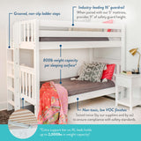 SLOPE MWS : Staggered Bunk Beds Modern Medium Twin over Full Bunk Bed