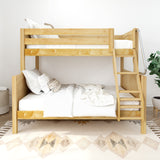 SLOPE NP : Staggered Bunk Beds Medium Twin over Full Bunk Bed, Panel, Natural