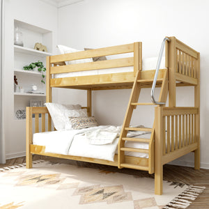 Twin over Full Medium Bunk Bed with Angled Ladder