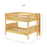 SLURP 1 NP : Classic Bunk Beds Full Low Bunk Bed, Panel, Natural