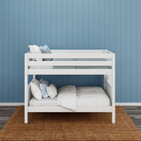 SLURP 1 WP : Classic Bunk Beds Full Low Bunk Bed, Panel, White