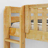 SUMMIT 1 NS : Corner Loft Beds Twin Full High Corner Loft Bed with Ladders on End, Slat, Natural