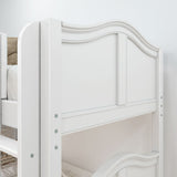 TERTIARY XL WC : Multiple Bunk Beds Twin XL Medium Corner Loft Bunk Bed with Angled Ladder and Stairs on Right, Panel, Natural