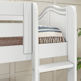 TRIO WC : Multiple Bunk Beds Twin High Corner Loft Bunk Bed, Curve, White