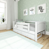 YEAH UU WP : Kids Beds Twin Toddler Bed with Underbed Dresser, Panel, White