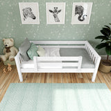 YEAH WS : Kids Beds Twin Toddler Bed, Slat, White