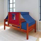 YO21 CP : Kids Beds Twin Toddler Bed with Tent, Panel, Chestnut